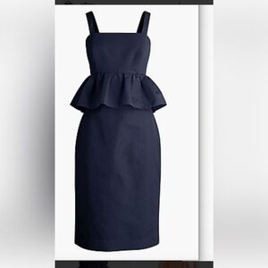 J. Crew Classic Cotton Silk Faille Summer Peplum Dress